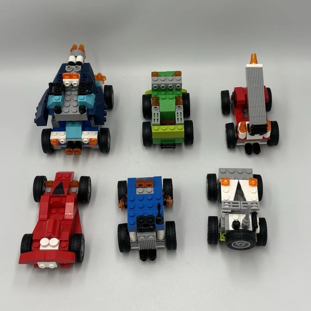 ZURU MAX Build More Egg Vehicles Race Car Police Jeep Lot of 6 Building Blocks